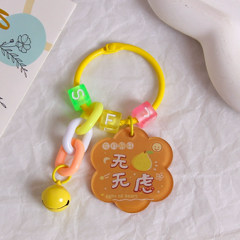 Brand creative acrylic protective amulet, keychain, transparent pendant, bag decoration, decorations