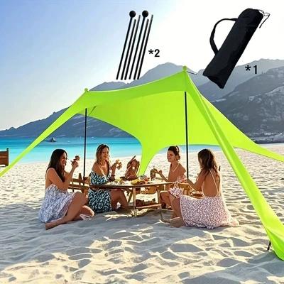 Avtomobil yan çətirləri and Camping, Seaside Sunshade Outdoor - new-green-2-irons-200160150cm