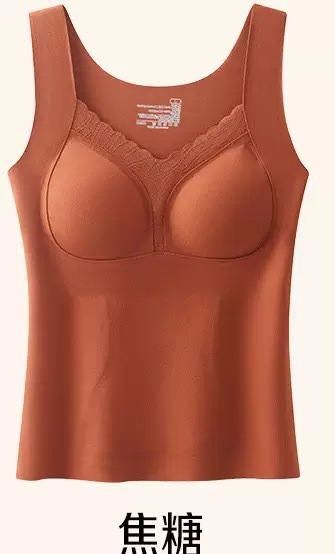 Ropa interior cálida para mujeres, chaleco cálido para mujeres, protector abdominal, taza fija de temperamento delgado y camelón para usar en el exterior