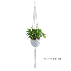 Amazon Creative Gardening Green Plant Pot Hanging Basket Handmade Cotton Rope Hemp Rope Suspension Plant Stand 73-95