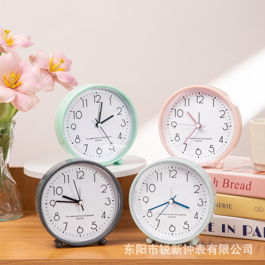 Fábrica directa de niños de cabecera encantadores estudiantes simples con un nuevo reloj de aprendizaje de disco claro reloj de despertador silencioso