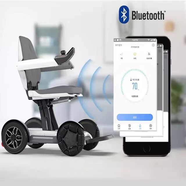 Silla de Ruedas Eléctrica Plegable Automática con Control Remoto Inteligente Transfronterizo, Scooter Eléctrico para Personas Mayores Discapacitadas, Vehículo Eléctrico con Batería al por Mayor