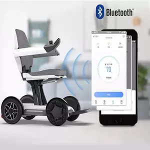 Smartfonla İdarə Olunan Avtomatik Qatlanan Elektrikli Skuter Dörd Təkərli Əlil Arabası