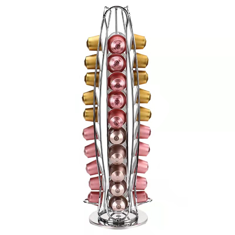 Soporte giratorio para cápsulas de café compatible con 40 unidades