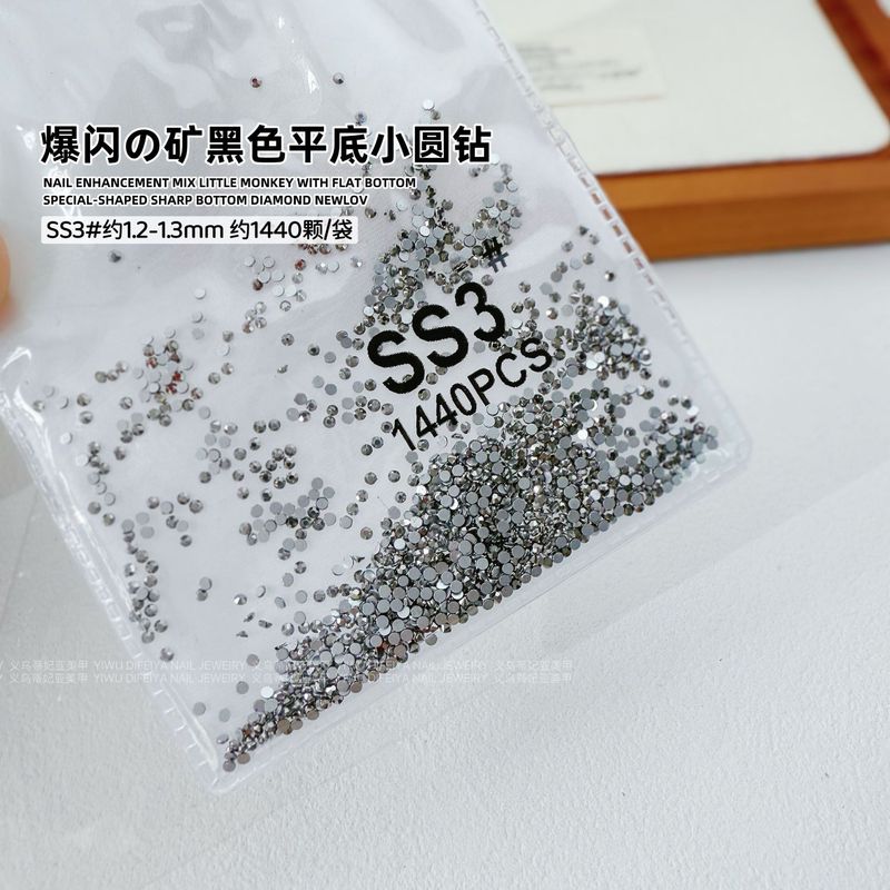 AB ルースダイヤモンド SS4 キングファンステッカーダイヤモンドフラットボトムネイルアートダイヤモンドフラッシュブラックラウンドダイヤモンドオーロラシンフォニーガラスラインストーン|undefined
