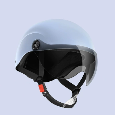 safety helmet, Motosiklet kaskı (dəbilqə) - summer-helmet-frosted-blue-summer-helmet-sunscreen-glasses-one-size-fits-all