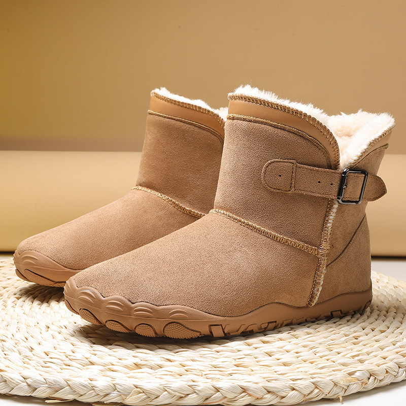 2026 New Cross-Border Winter Large-Size Cotton Shoes for Men and Women, Non-Slip, Cold-Proof, Fleece-Lined, Thickened, Warm Snow Boots in Stock