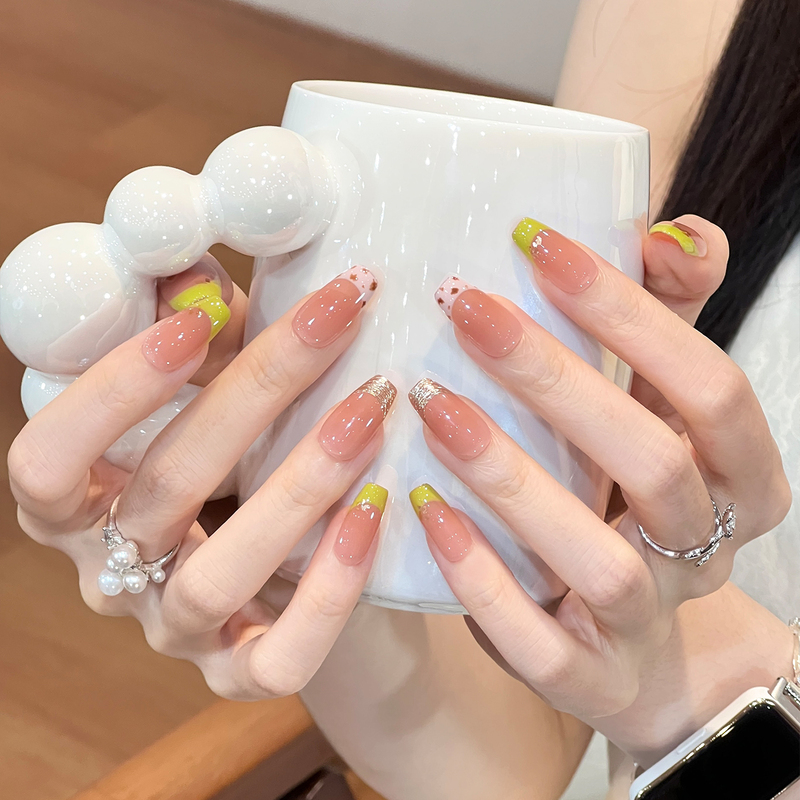 Matcha Cocoa French Style Handmade Short Luxury Nude Color New Leopard Print Nail Art Nail Stickers Wholesale Matcha Cocoa French Style Handmade Short Luxury Nude Color New Leopard Print Nail Art Nail Stickers Wholesale
