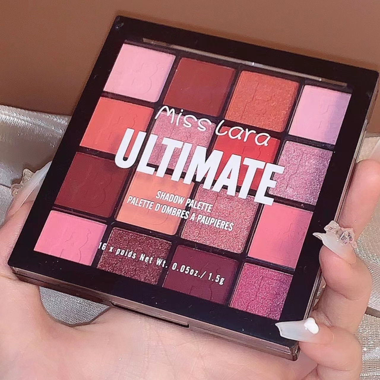 Misslara's 16-color, matte and pearlescent eyeshadow palette, candy-colored Tiktok cross-border makeup undefined