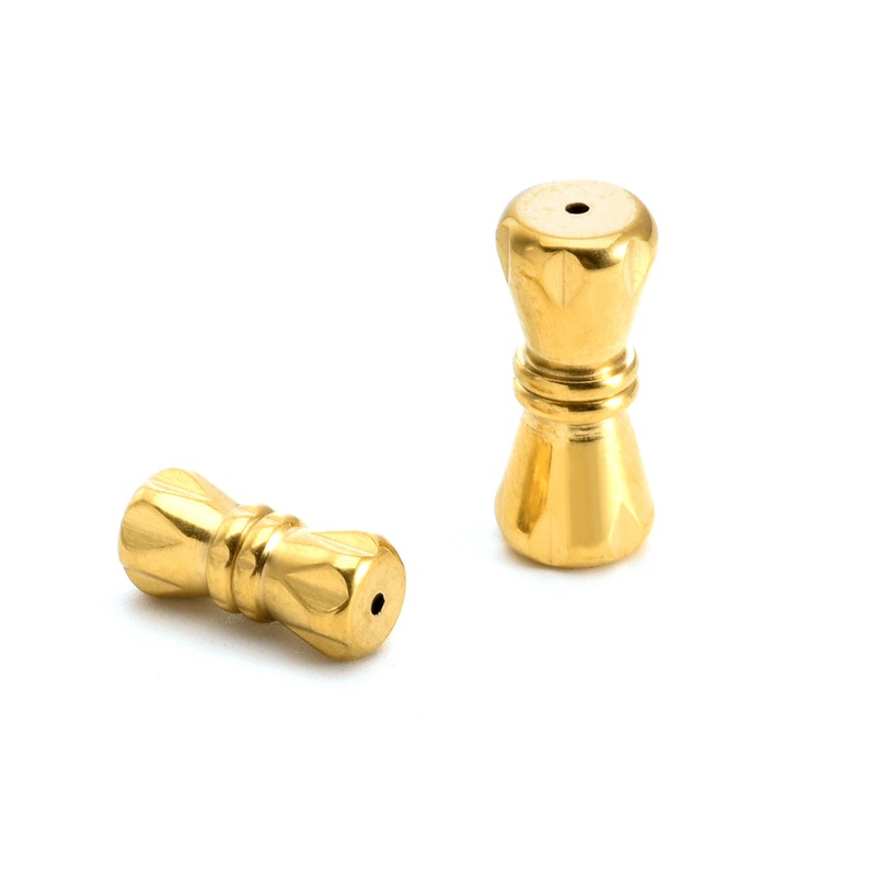 Simple high-level magnetic buckle bracelet necklace accessories titanium steel hardware buckle cylindrical bow tie 18K gold plating