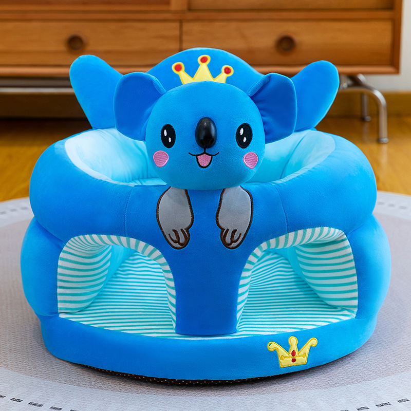 Asiento de bebé anti-caída juguetes de peluche anti-rollback dibujos animados bebé aprendiendo a sentarse en un pequeño sofá al por mayor artefactos mágicos para niños