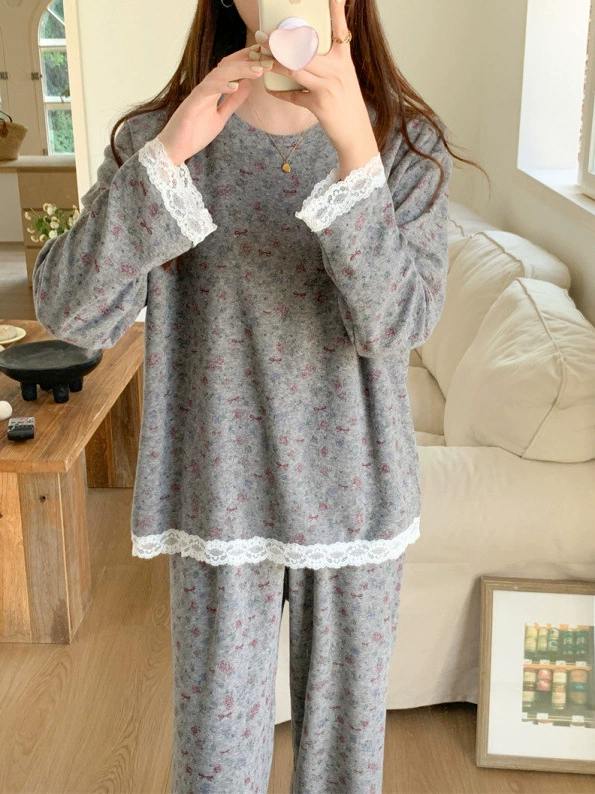 Brand pijama with bow, set for leisure, oversize