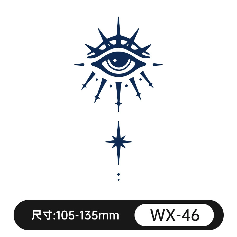 Waterproof fresh retroreflective herbal tattoo stickers for men and women, long-term effect