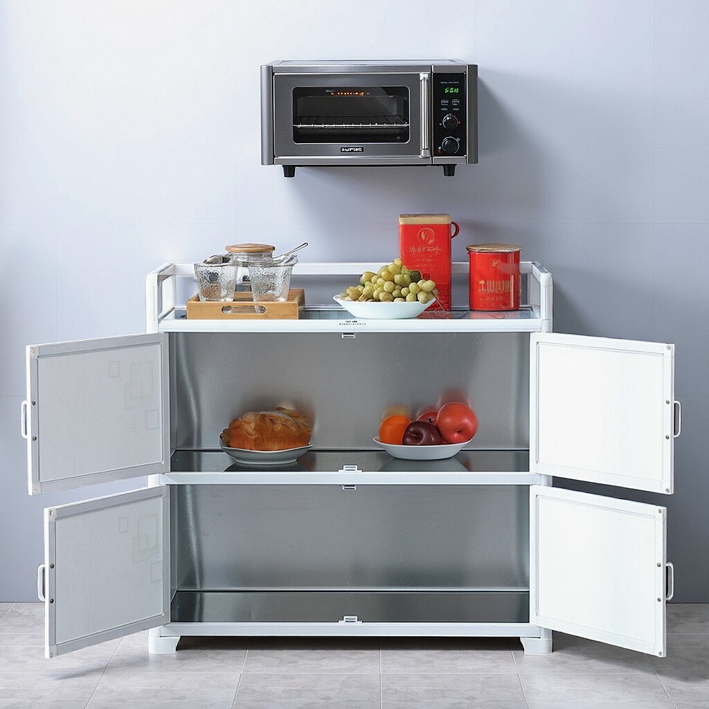 Gabinete de comedor sala de estar armario de aluminio casero armario de almacenamiento simple moderno armario de té armario de cocina armario