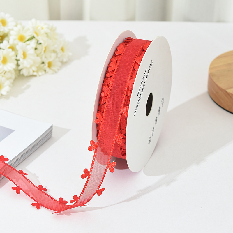 양자 사랑 리본 헤어 액세서리 DIY 활 꽃 선물 포장 리본 크로스 국경 번들 벨트