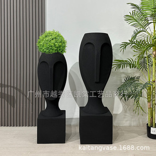 Wholesale Abstract Face Art Flower Pot Green Planting Flower Decoration Living Room Cafe Model Room Homestay Landscape Ornaments