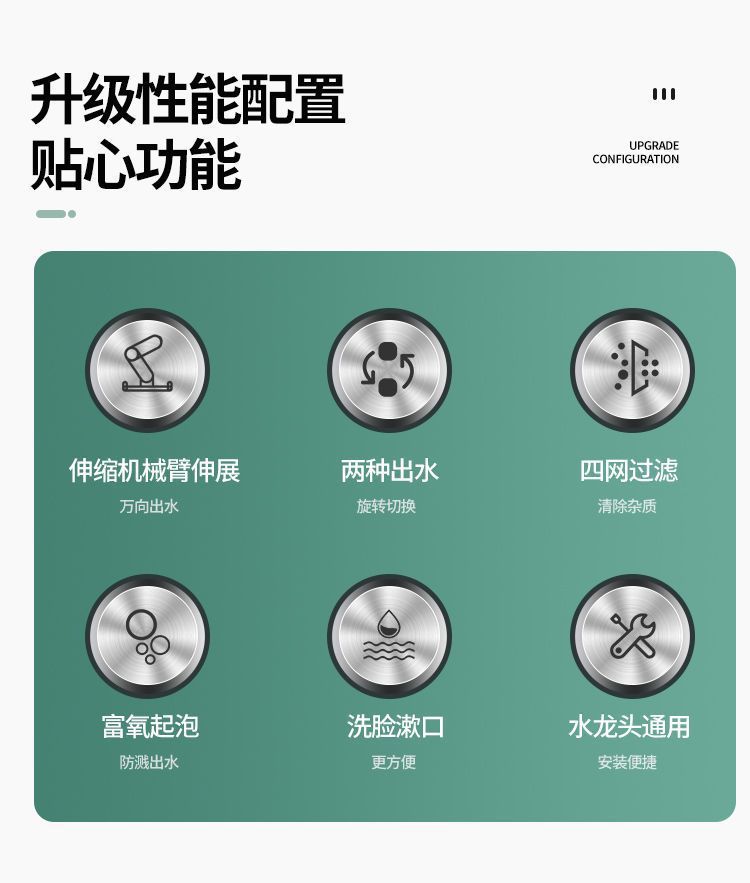 The new faucet extender, a universal rotating faucet anti-splash water extender, is a kitchen filter and anti-base water wonder details Picture