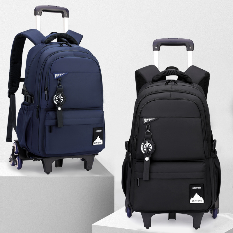 Mochila escolar con barra de tracción de moda de pescado natural transfronterizo Mochila escolar para estudiantes de secundaria y preparatoria de gran capacidad para hombres