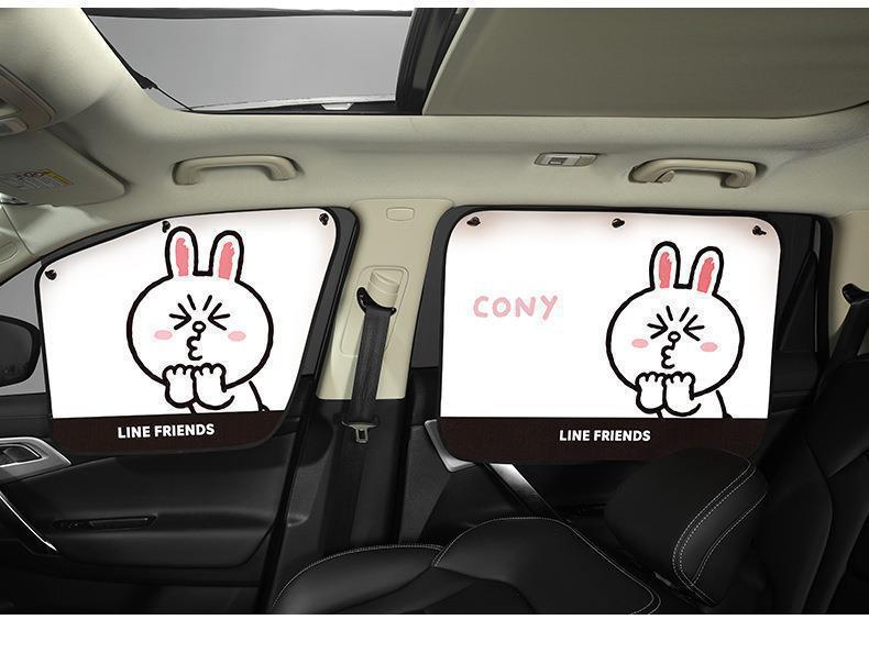 Children's Car Sunshade Mosquito Net Car Window Privacy Curtain Car Suction Cup Curtain Sun Protection Side Window Blackout Curtain
