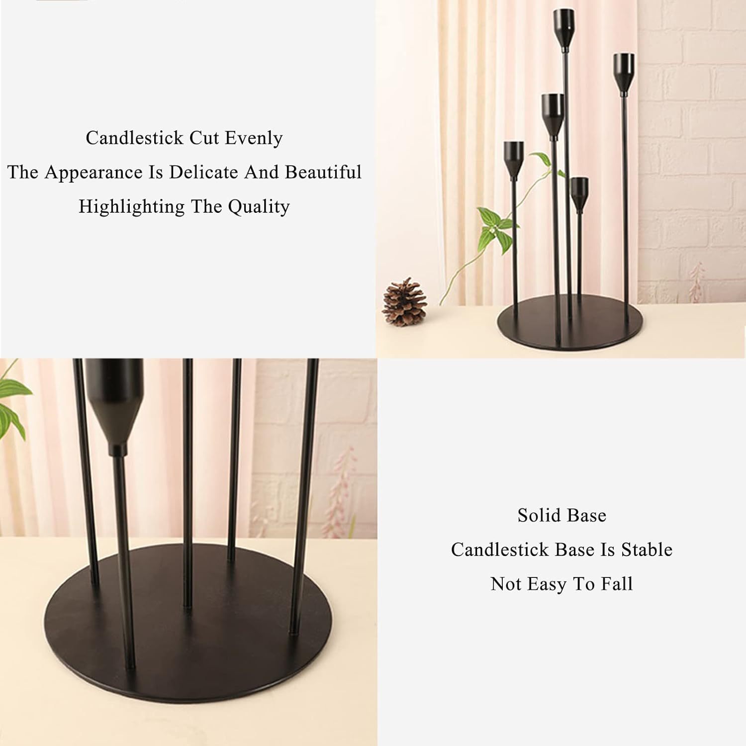 Accesorios de boda transfronterizos metal 5 brazos candelabro fiesta de cumpleaños hogar candelabro restaurante occidental decoración de mesa de boda