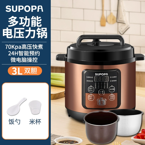 3L electric pressure cooker double gallbladder