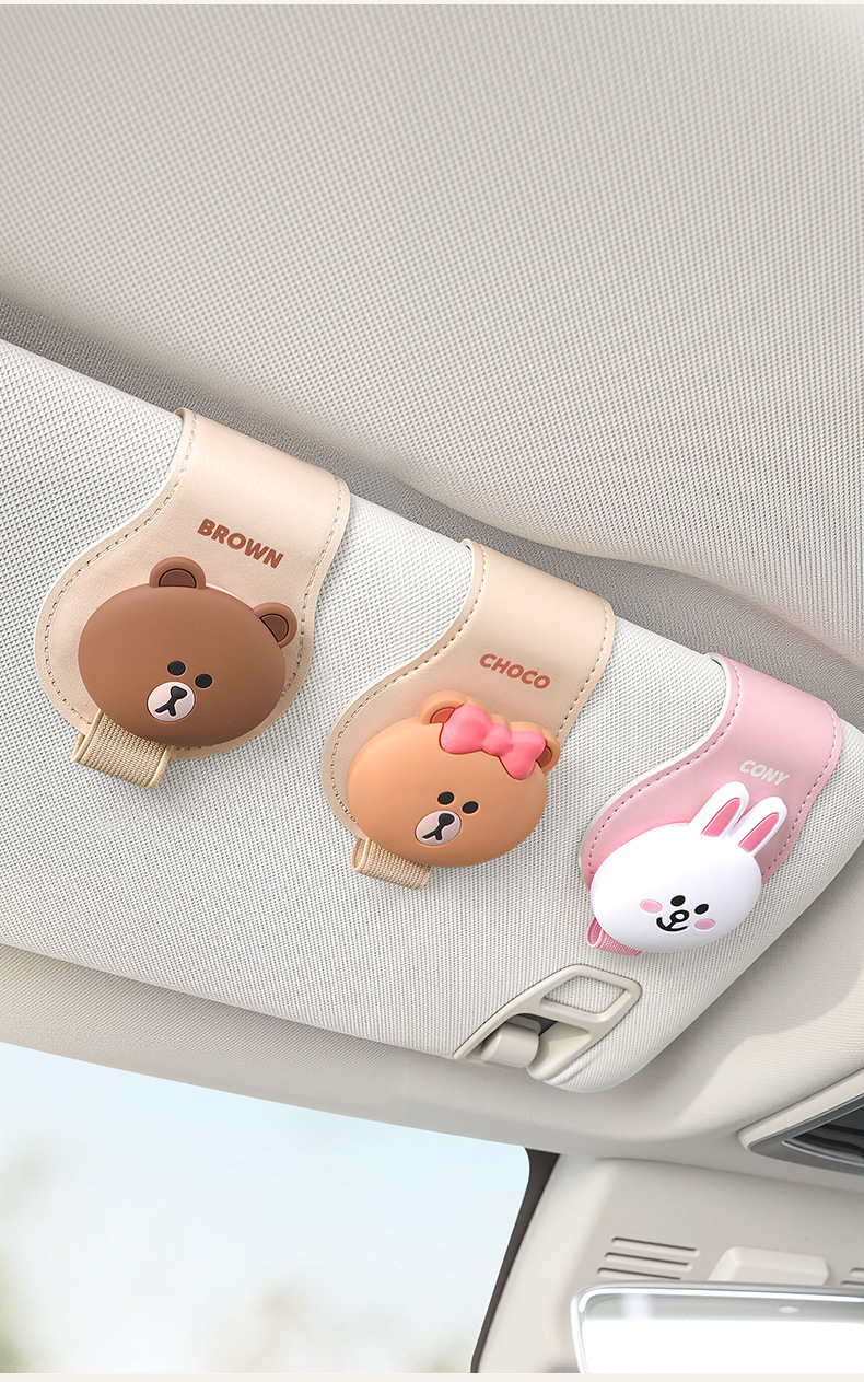 Car-Mounted Glasses Clip with Magnetic Attachment for Car Sun Visor, Multifunctional Storage Clip, Dual-Use Sunglasses Holder, Car Glasses Placement Rack