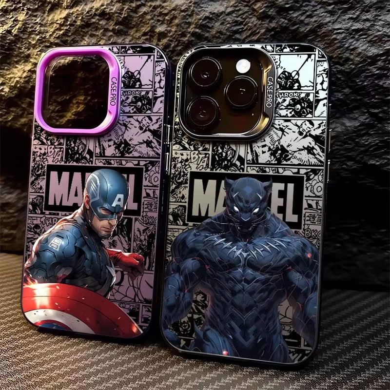 Ins European and American Spider-Man Suitable for Apple 16/15/14 Mobile Phone Case Color Silver Iphone13/12/11 Hard Case