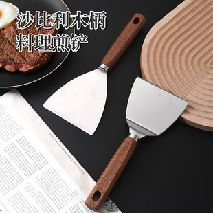 New Factory Direct Sales Stainless Steel Frying Spatula Steak Cooking Spatula Teppanyaki Pancake Triangle Spatula Cross-Border Gadgets