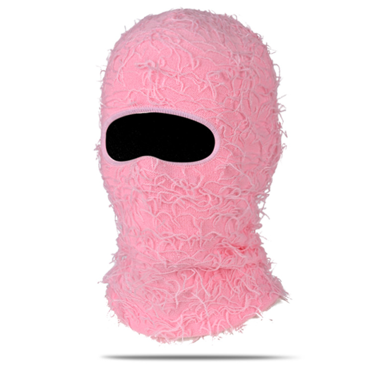 Mascarilla facial tejida, pasamontañas de lana acrílica, gorro cálido para Halloween, Halloween transfronterizo.