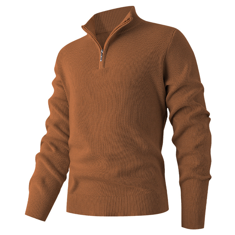 Autumn And Winter New Style Zipper Half Turtleneck Thickeneded...