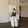 防晒透气薄款松紧腰灯笼裤