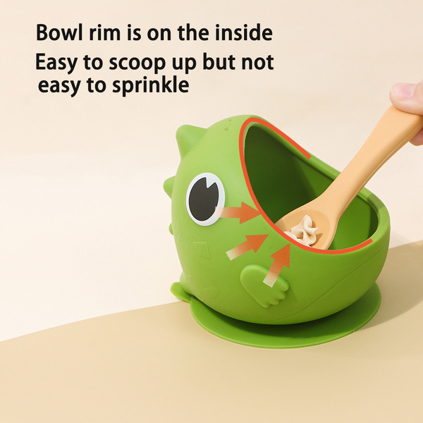 Wholesale Kids Baby Products Dining Bowls Silicone Dinosaur