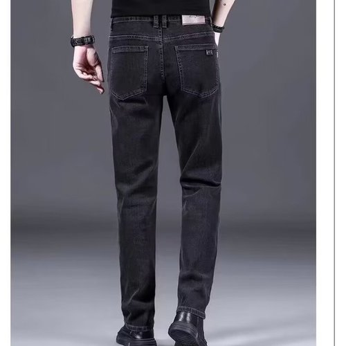 High-end Men's Jeans 2025 Straight Leg Loose Men's Pants Four-Season Fashion Durable Versatile Elastic Casual Pants