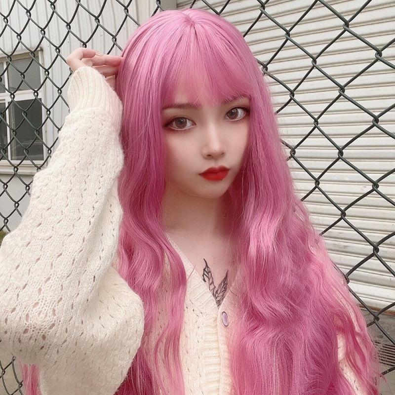 ロリータ ユニバーサルウィッグ COS ガール 日本製 オフホワイト ロリータ ロングヘア コーンパーマ ウールカール 水波紋|undefined