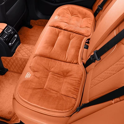 integrated cushion, Seat cushion, seat cover - audi-flannel-cushion-emma-orange-rear-row-1-pack
