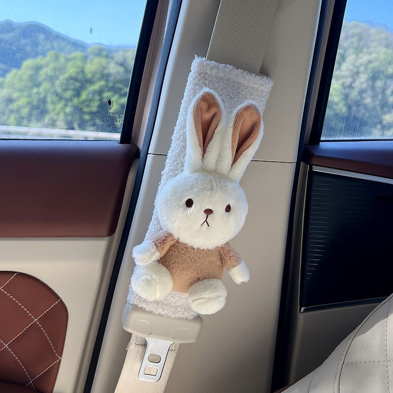 Funda Protectora de Peluche para Cinturón de Seguridad de Tela de Felpa Protectora para Cinturón de Seguridad
