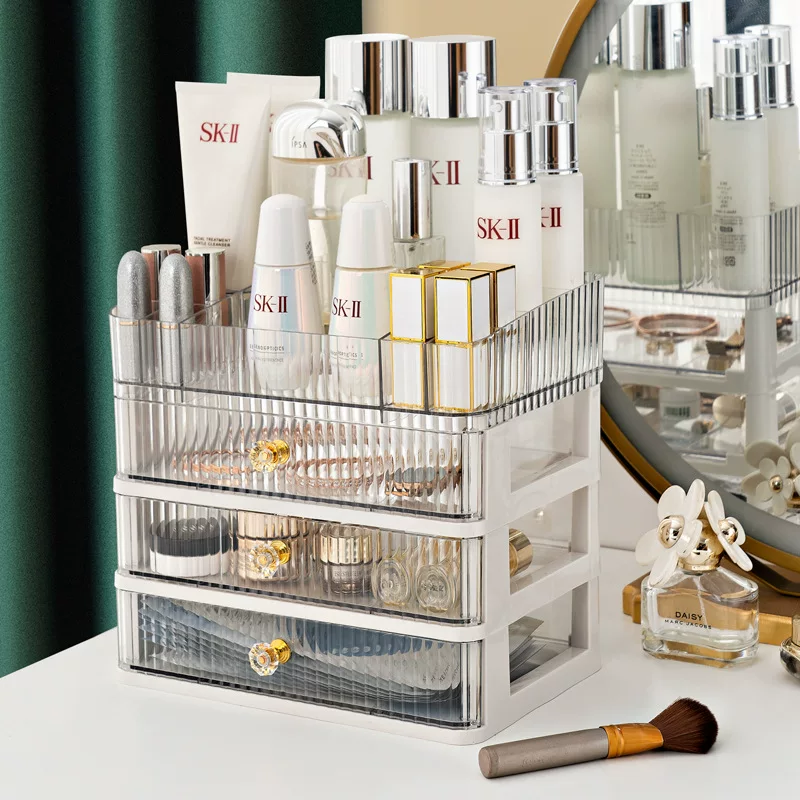 Table storage box, cosmetic plastic storage system, lipstick for skin care