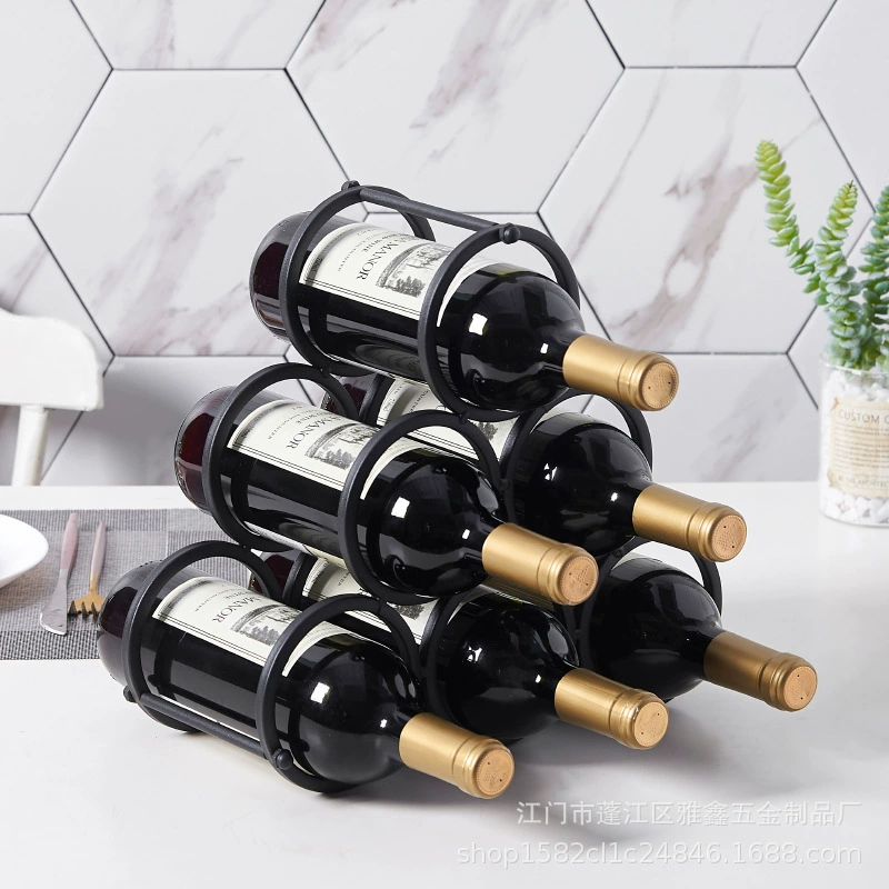 Red wine rack ornaments household wine bottle rack wine rack display rack wine rack storage rack creative creative storage