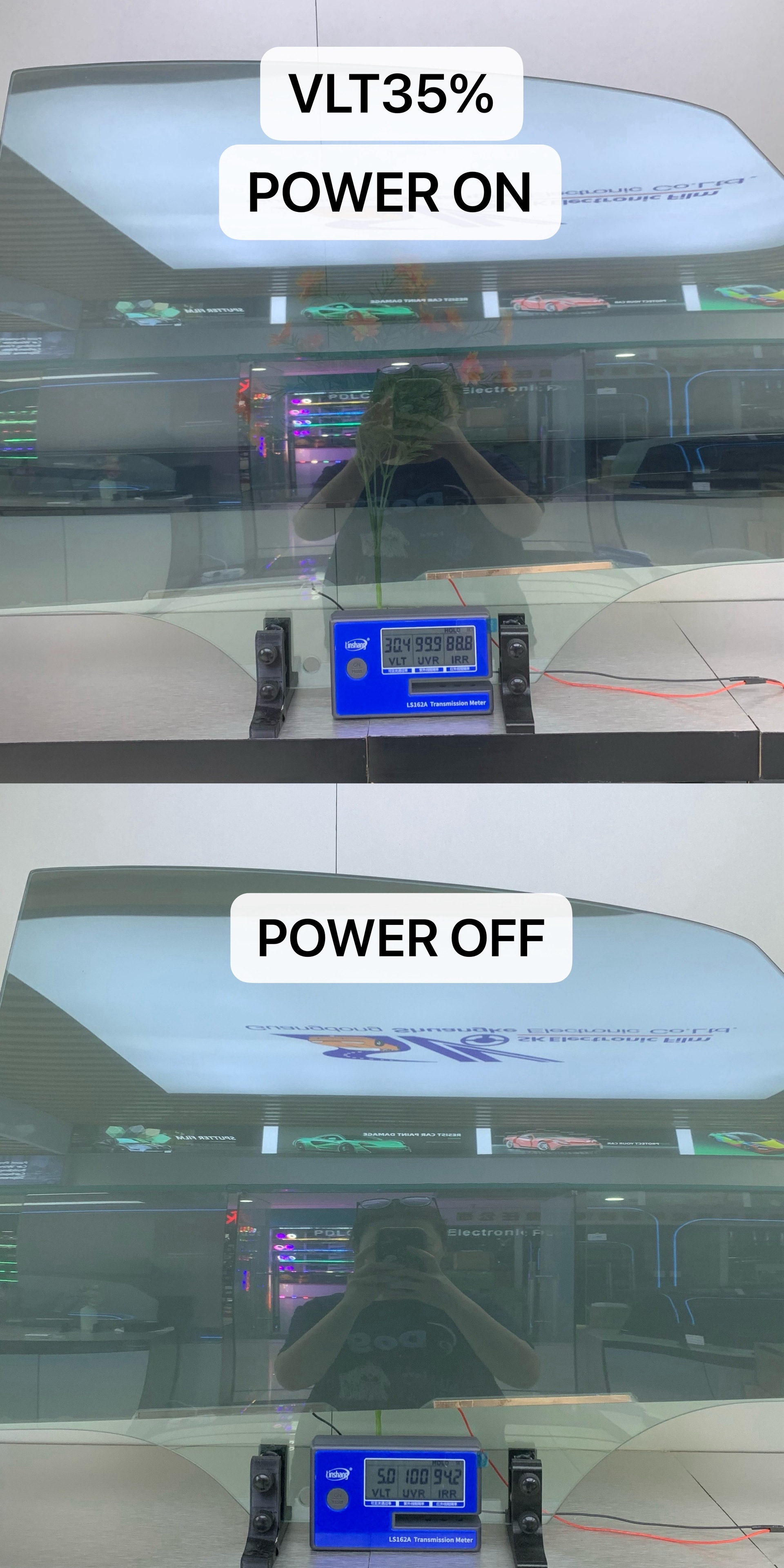 Automotive Dry-Adhesive Electrochromic Switchable Smart Pdlc Window Tint Film Intelligent Electro-Controlled Film