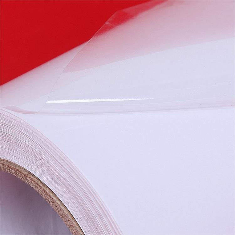 4/5/8/10丝透明PVC油胶水胶不干胶室内外广告商标签贴纸卷筒印刷