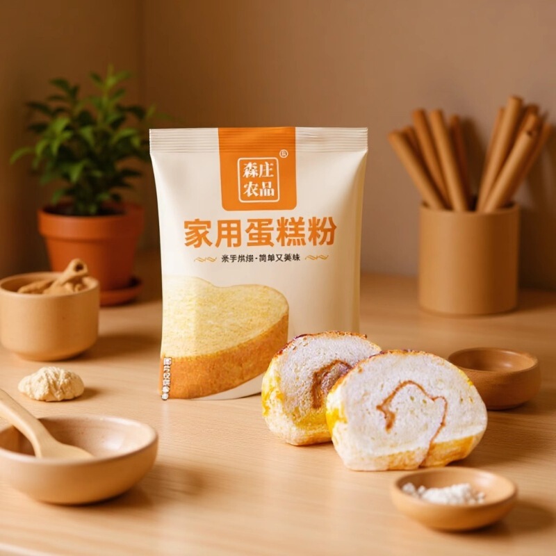 Senzhuang Agricultural Products Cake Flour, Special Baking Powder for Home Use, No Need to Add Sugar, Homemade Rice Cooker Cake Premix Powder, Commercial Use