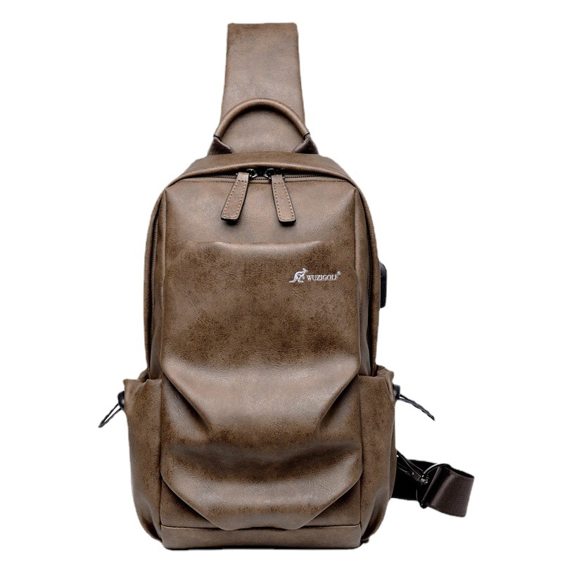 Cross-Border Wholesale Waterproof Chest Bag for Men, Crossbody Bag, Fashionable Shoulder Bag for Women, Korean Style Casual Chest Bag for Men