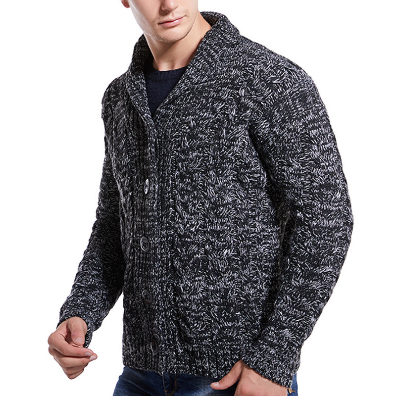 Herren Strickjacke Mit Strukturmuster Modischer Cardigan Mantel_voghion.com