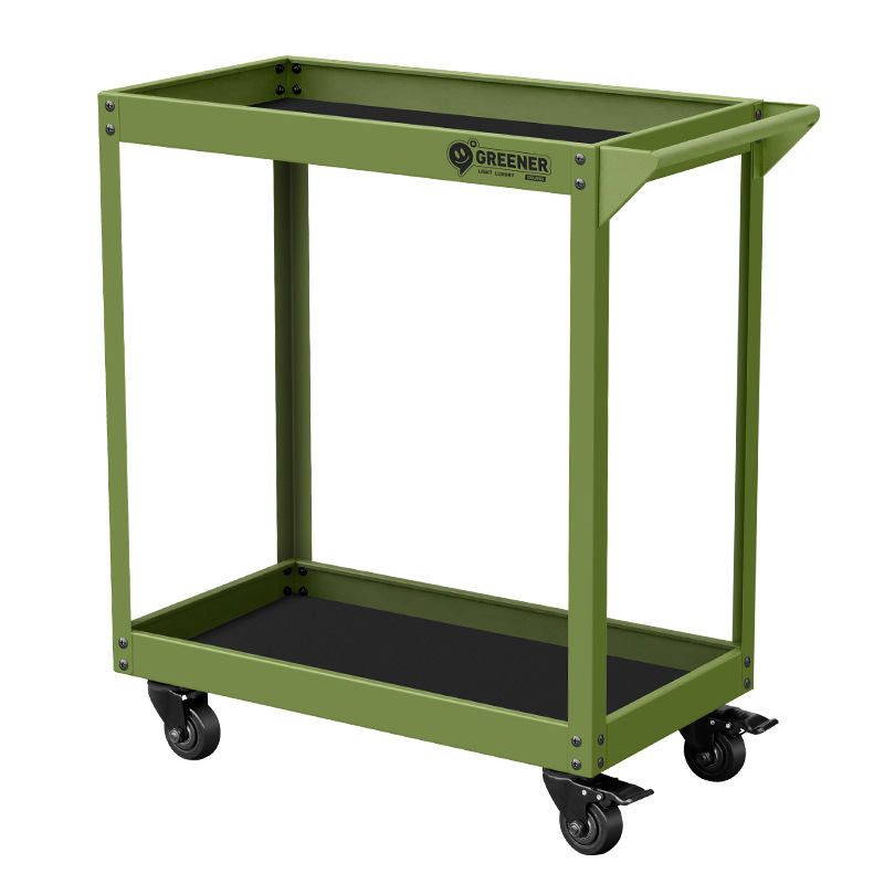 Green Forest Carriage Multifunctional Coffee Shop Mobile Home Ferro Forjado Green Plant Rack de almacenamiento image 5