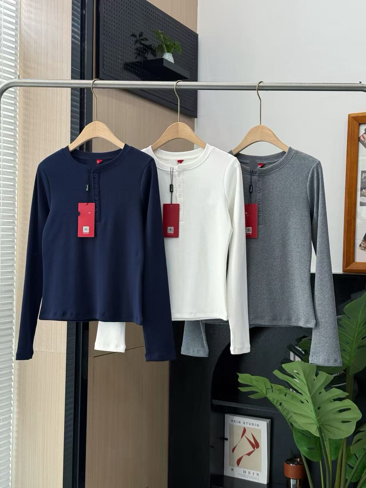 Bijia's new autumn collection women's long-sleeve top with half-open front, 2026 new casual fashion versatile style