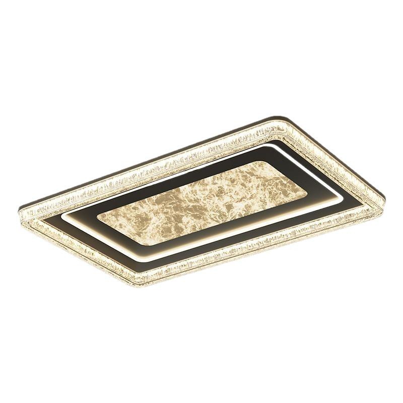 Luz de la sala de estar lujosa lujosa alta sensacional minimalista alta atmósfera de la sala de estar lámpara principal lámpara de techo rectangular lámpara de casa