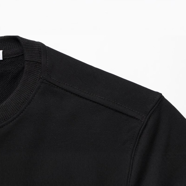 classic solid color sweatshirt with a round collar