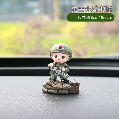 Car ornaments Ornaments Cute Resin Doll Car - warrior-batman-send-double-sided-tape