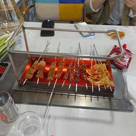 淄博烧烤炉电烤无烟电烤羊腿炉烤串炉摆摊电烤炉两侧加热控温