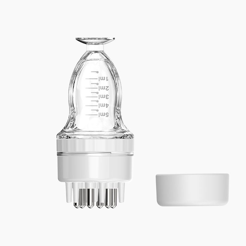 Aplicador de medicina de la cabeza del cuero cabelludo aplicador de líquido de crecimiento del cabello bola masajeador guía protectora aplicador de líquido cuidado de la salud masaje peine